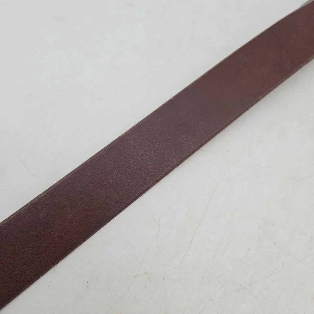 Rock & Republic Belt Brown Leather Grunge Rock Mens 36 Gunmetal Buckle NWOT